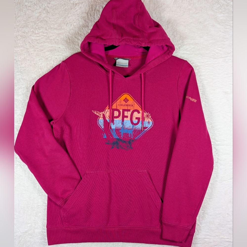 630-Columbia Magenta Hoodie Sweater
